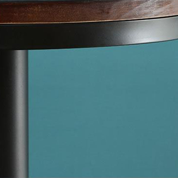 Solid Wood Pub Table Bar Height Industrial Round Bar Table for Indoor