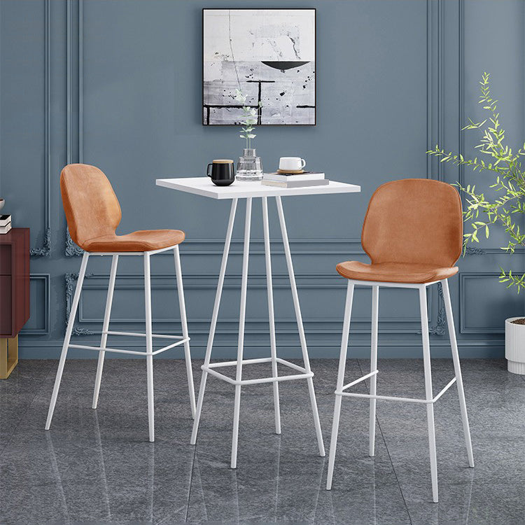 Modern Bar Table Square Metal Dining Table - 23.6" W x 23.6" L x 41.3" H