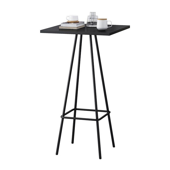 Modern Bar Table Square Metal Dining Table - 23.6" W x 23.6" L x 41.3" H