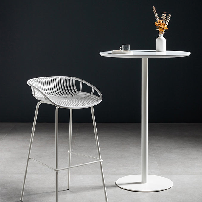 Solid Wood Pub Table 41-inch Bar Height Industrial Round Bar Table for Indoor