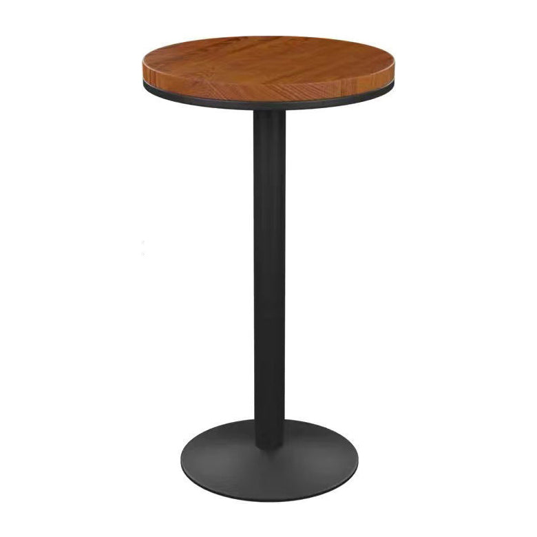 Industrial Bar Table Dining Table with Pedestal Base for Kitchen Living Room