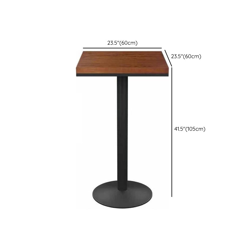 Industrial Bar Table Dining Table with Pedestal Base for Kitchen Living Room