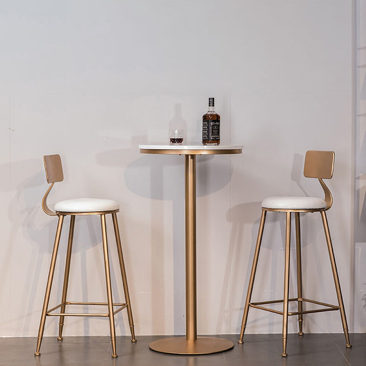 Modern Bar Table White Dining Table for Kitchen Living Room Coffee Room