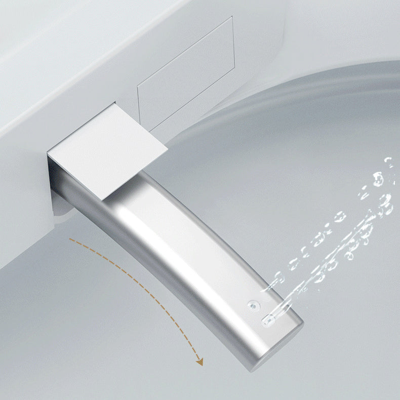 Modern Skirted Toilet Bowl Siphon Jet Toilet with Soft-Close Seat for Bathroom