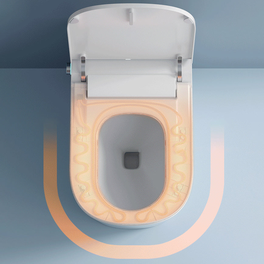 Modern Skirted Toilet Bowl Siphon Jet Toilet with Soft-Close Seat for Bathroom
