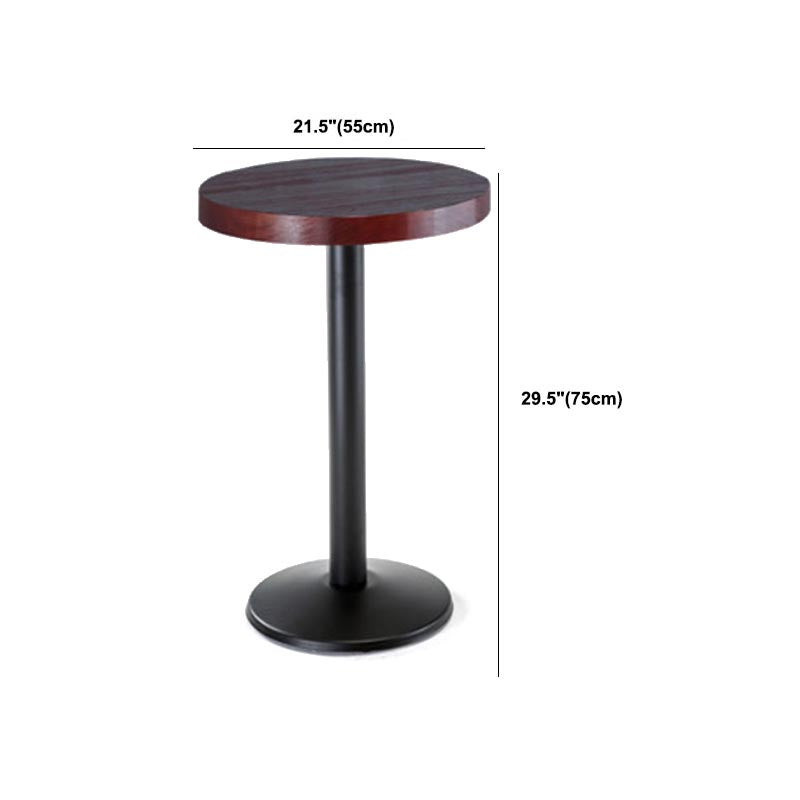 Industrial 1/3/5 Pieces Bar Table Set Round Pine Wood Counter Table for Cafe