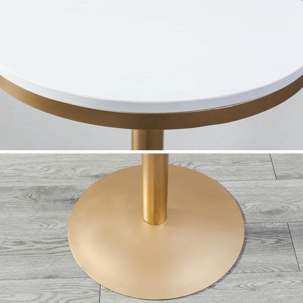 Metal and Wood Set 1/2/3 Pieces Contemporary Round Bar Stool and Table Set