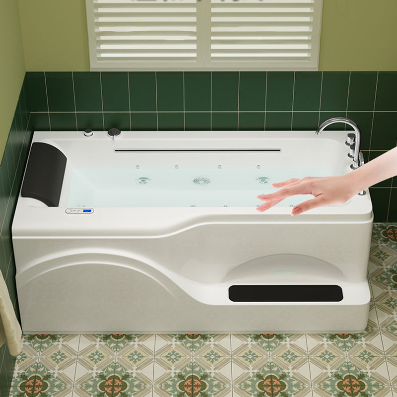 Rectangular Alcove Bathtub Acrylic Home Bath Tub in White for Bathroom