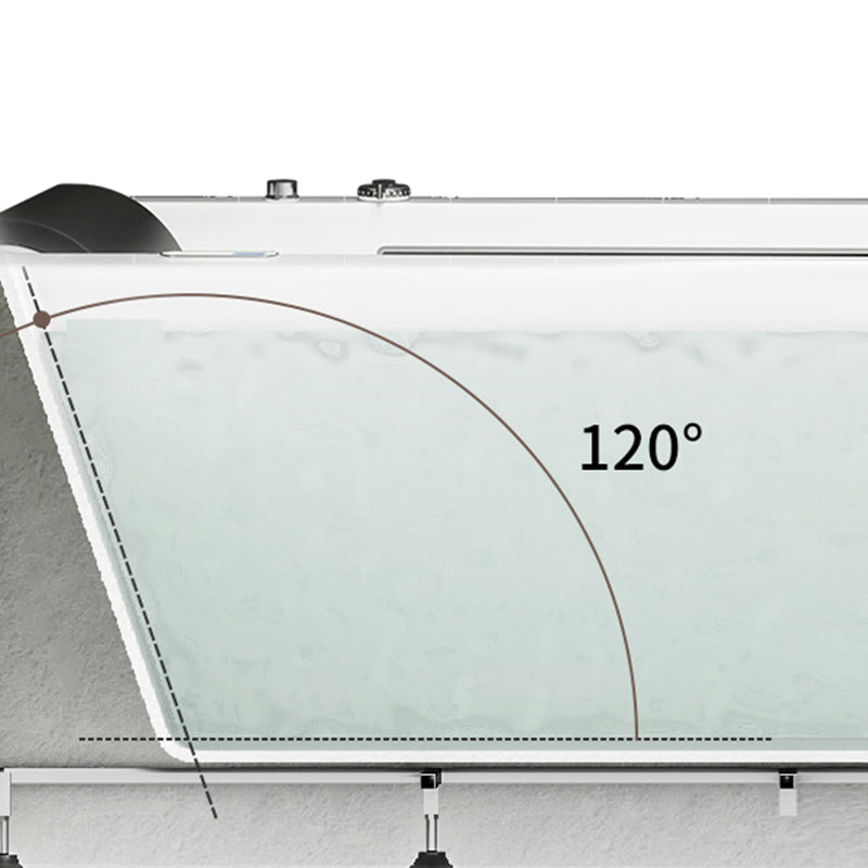 Rectangular Alcove Bathtub Acrylic Home Bath Tub in White for Bathroom