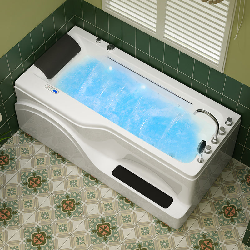 Rectangular Alcove Bathtub Acrylic Home Bath Tub in White for Bathroom