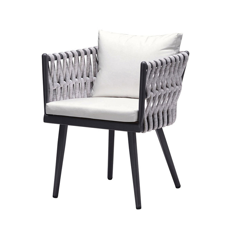 Boho Stone Dining Table Set 1/5/7 Pieces Metal Dining Table Set for Outdoor