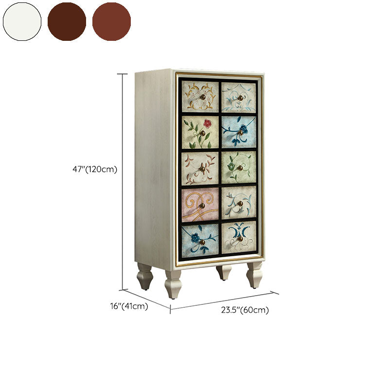 15.99/17.55 Inch W Traditional Storage Chest Dresser Solid Wood Dresser