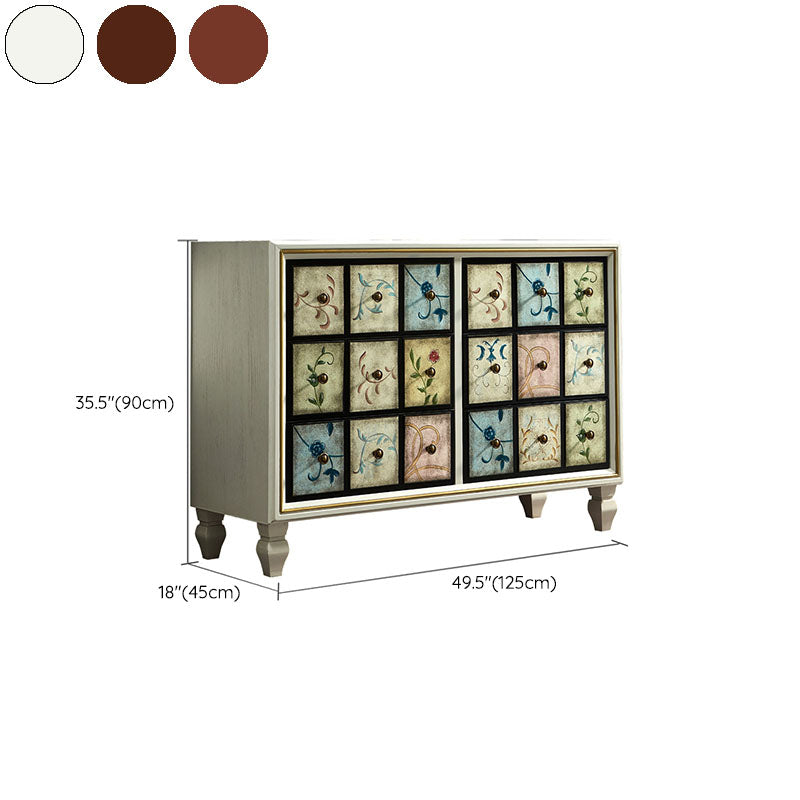 15.99/17.55 Inch W Traditional Storage Chest Dresser Solid Wood Dresser