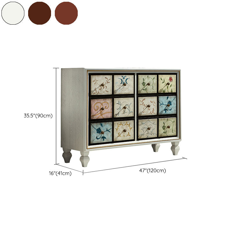 15.99/17.55 Inch W Traditional Storage Chest Dresser Solid Wood Dresser