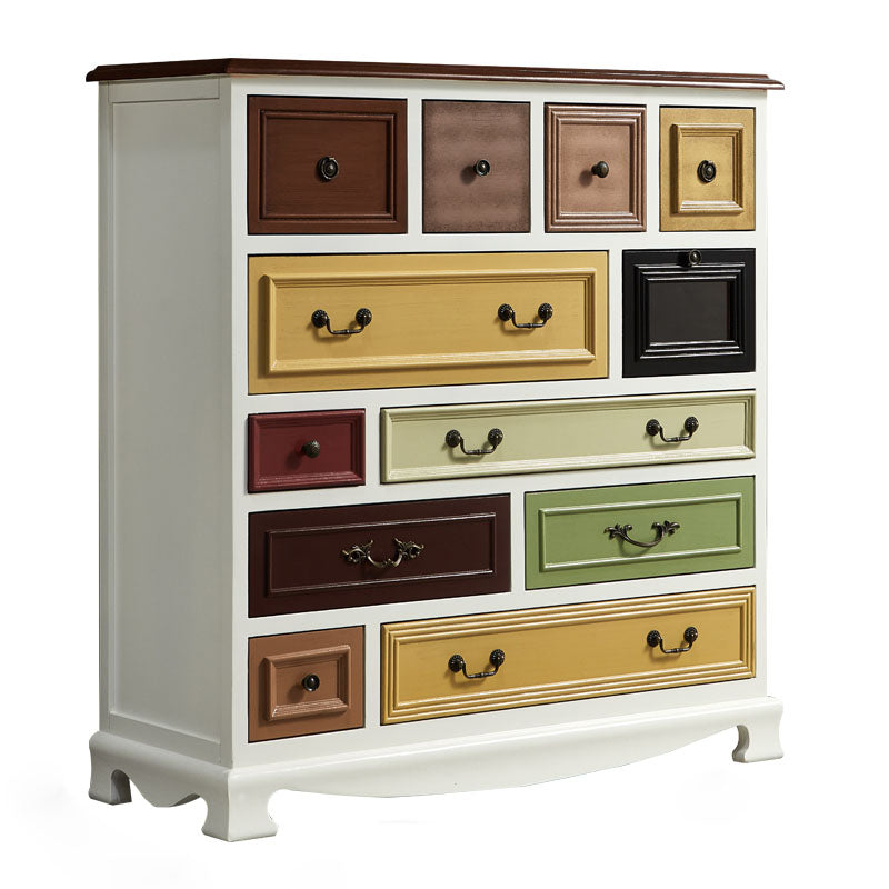 Coastal Storage Chest Dresser Solid Wood Dresser with 7/8/10/12 Drawers