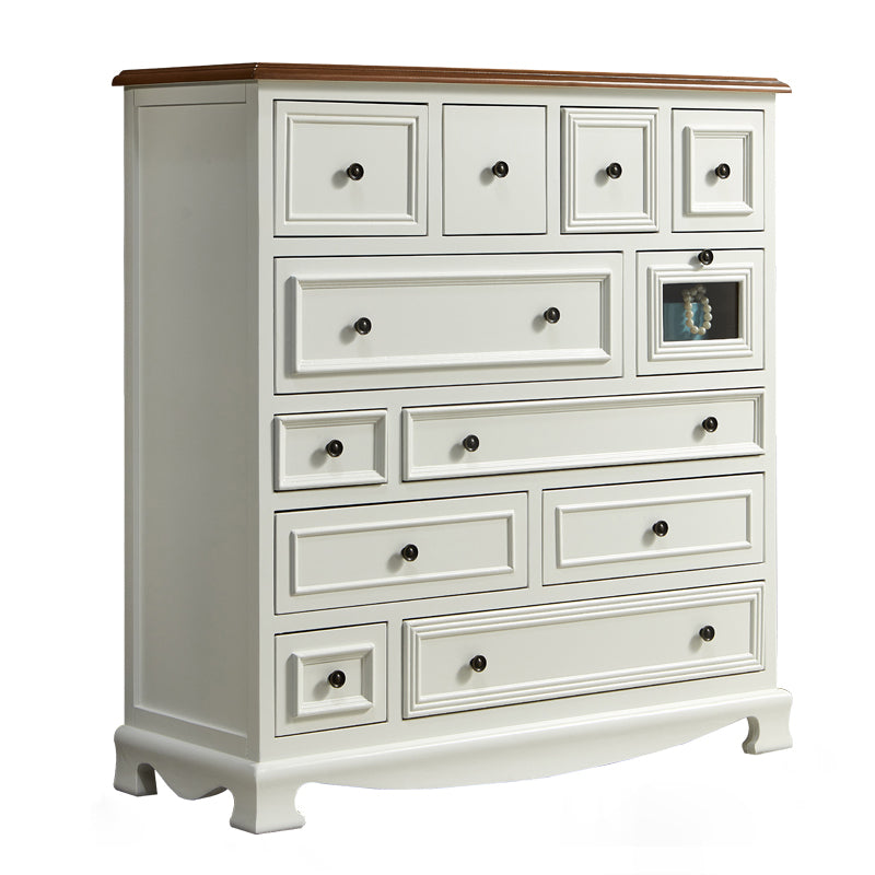 Coastal Storage Chest Dresser Solid Wood Dresser with 7/8/10/12 Drawers