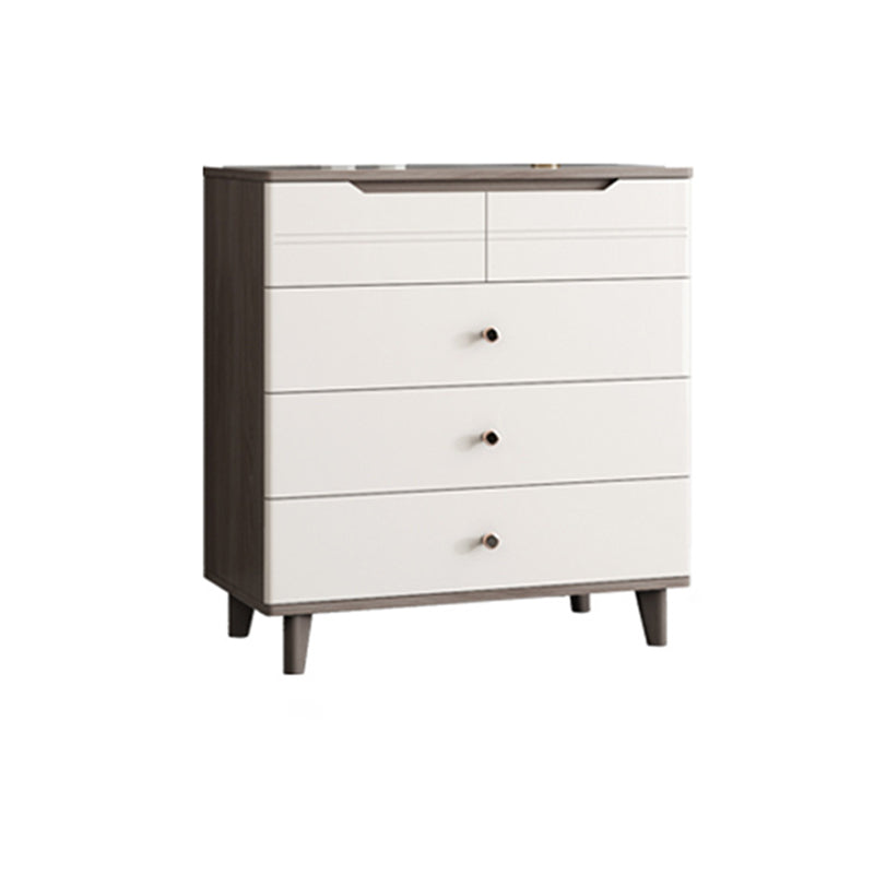 Glam Stone Storage Chest White Bedroom 16" Wide Chest with Drawers