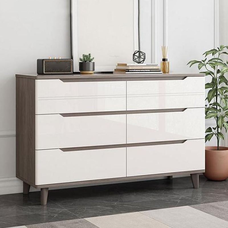 Glam Stone Storage Chest White Bedroom 16" Wide Chest with Drawers