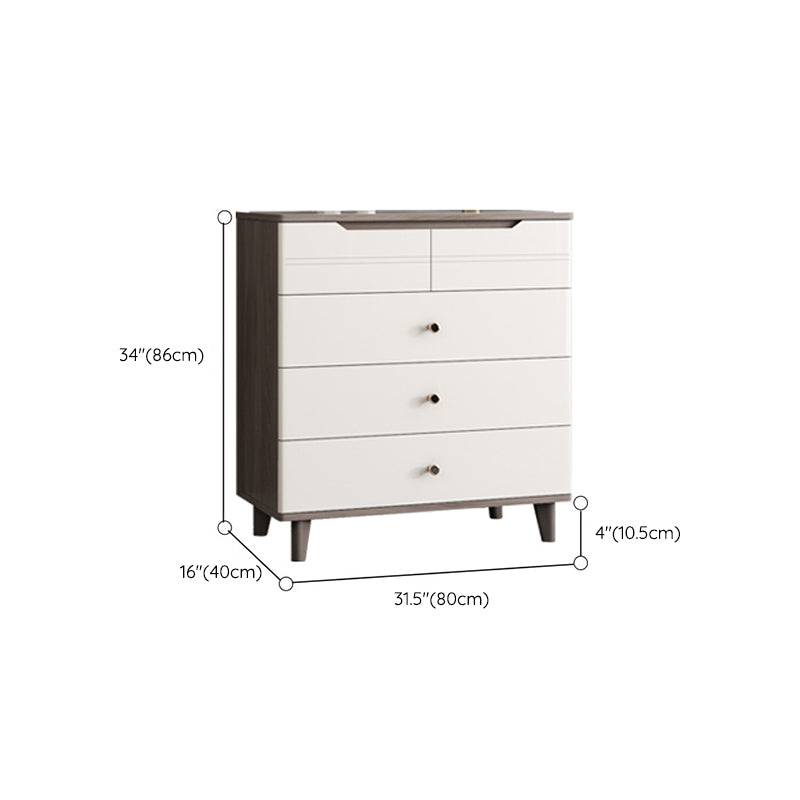 Glam Stone Storage Chest White Bedroom 16" Wide Chest with Drawers