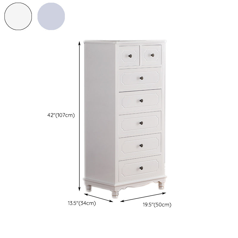 Vertical Nautical Solid Wood Storage Chest Bedroom Chest with Drawers