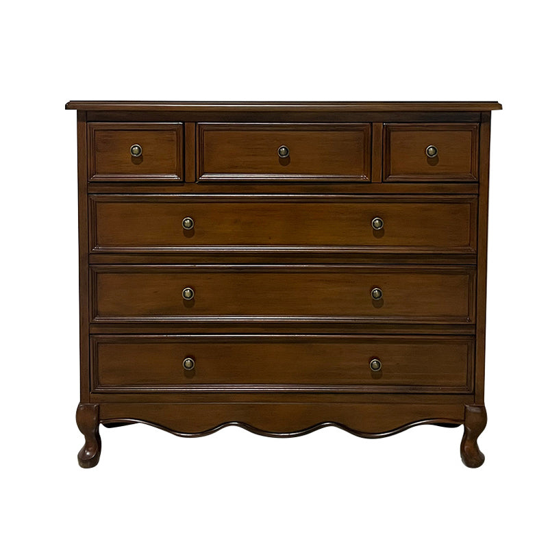 13.65/15.6 Inch W Coastal Dresser Solid Wood Storage Chest Dresser