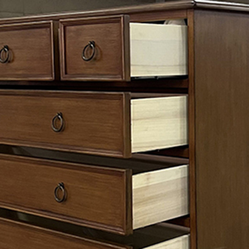 13.65/15.6 Inch W Coastal Dresser Solid Wood Storage Chest Dresser