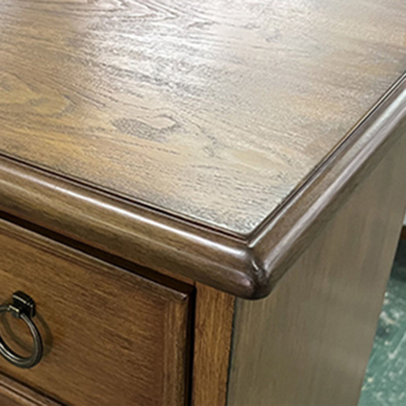 13.65/15.6 Inch W Coastal Dresser Solid Wood Storage Chest Dresser