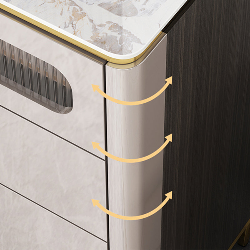 15.6-inch Width Glam Storage Chest Dresser Manufactured Wood Dresser