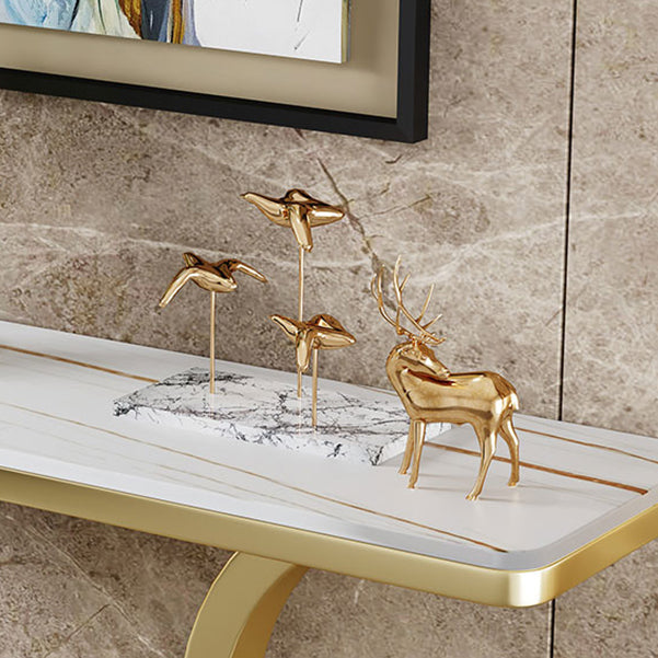 11.81" W Glam Console Accent Table Antique Finish Console Sofa Table