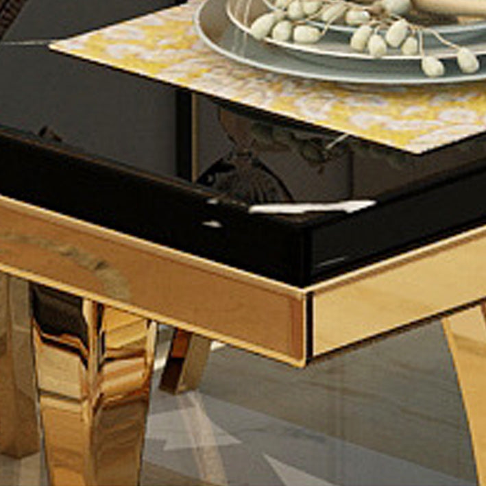 Metal Traditional Luxury Rectangle Table Stone Top Table for Home