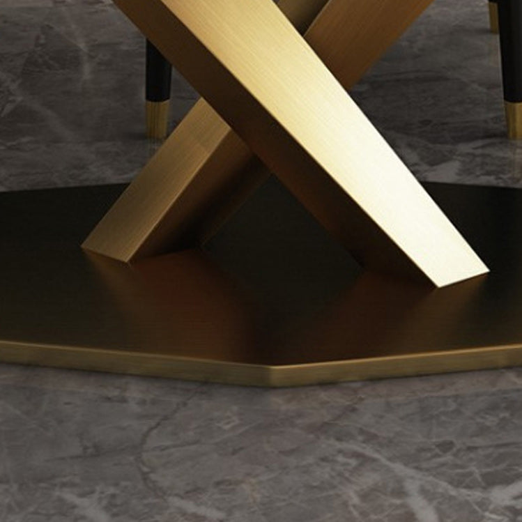 Stone Top Dining Table Traditional Luxury Dining Table with Pedestal Base