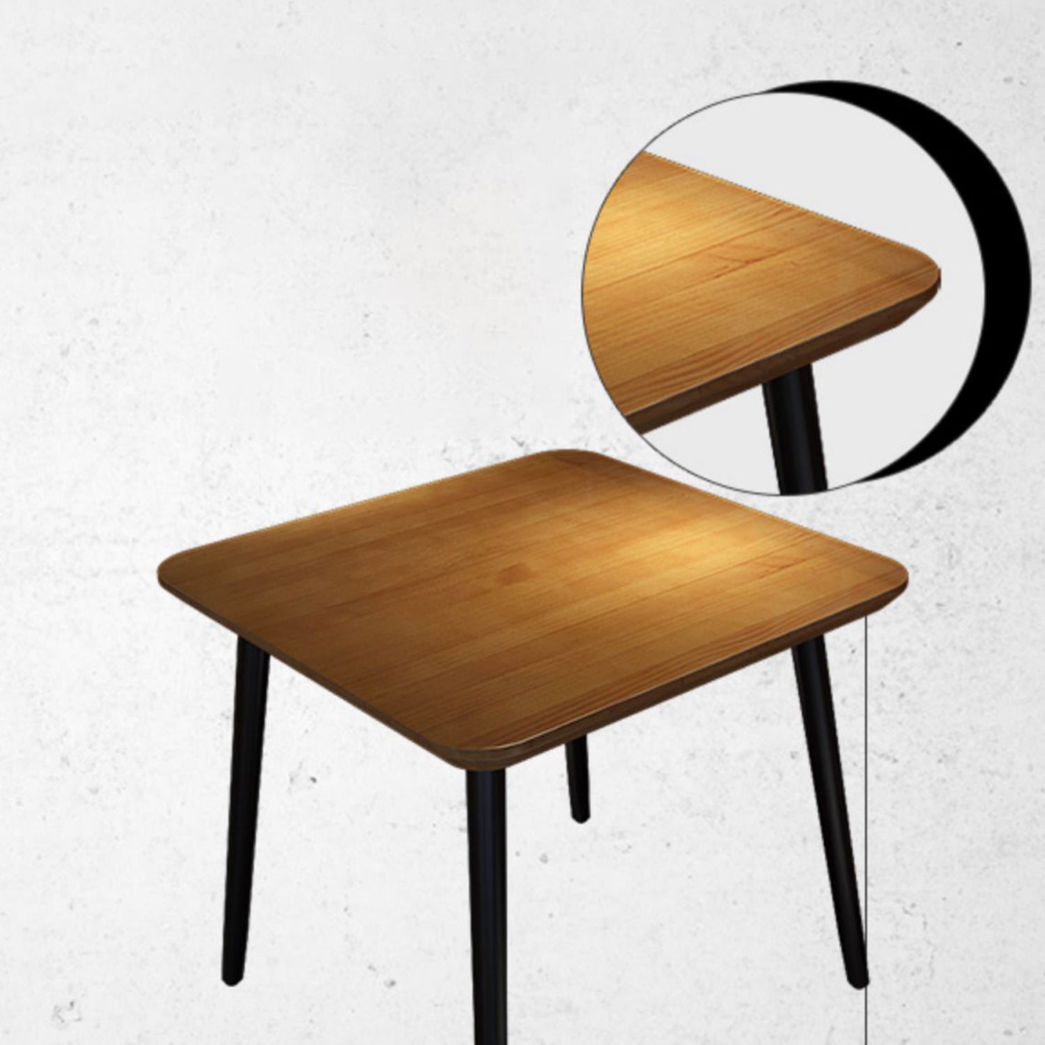 Solid Wood Dining Table for Restaurant Industrial Table with 4 Legs