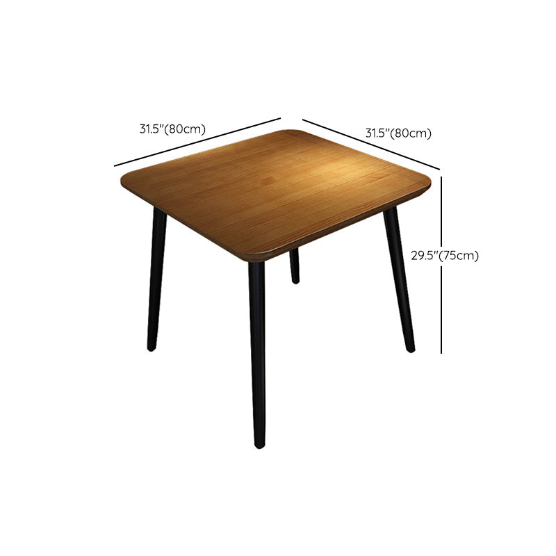 Solid Wood Dining Table for Restaurant Industrial Table with 4 Legs