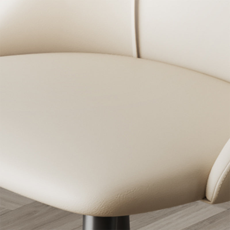 Luxurious Upholstered Armless Chair Leather Chair with Metal Base for Dining Room