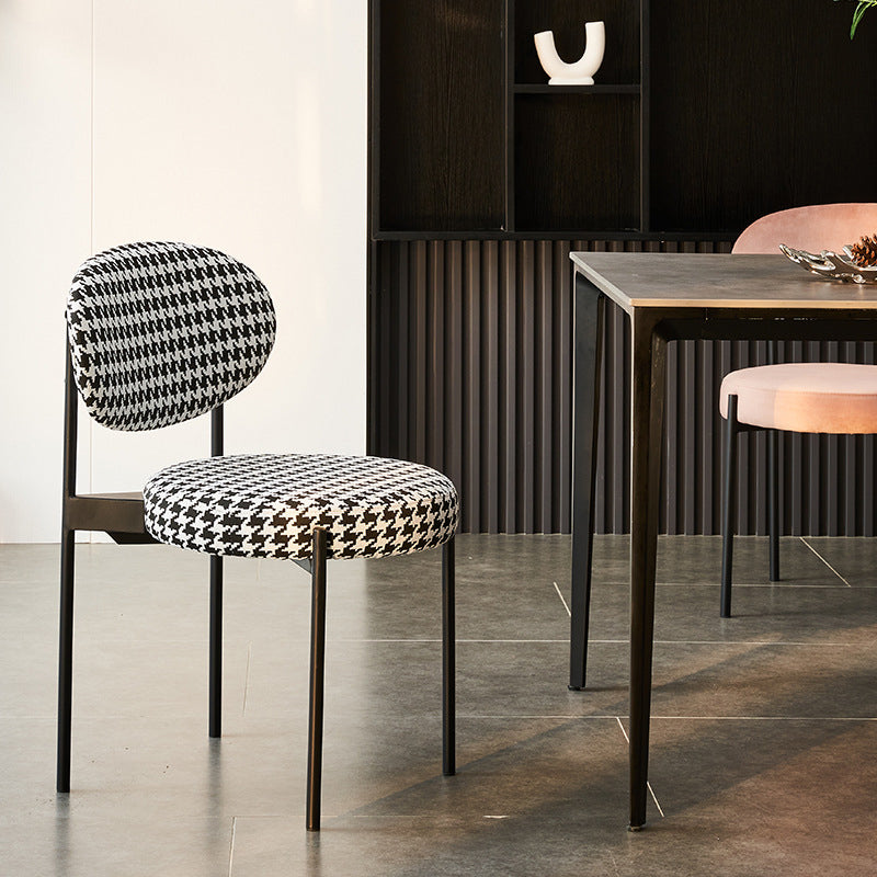 Industrial Metal Dining Room Chair Open Back Dining Side Chair