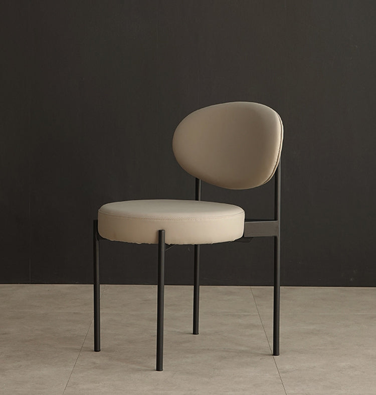 Industrial Metal Dining Room Chair Open Back Dining Side Chair