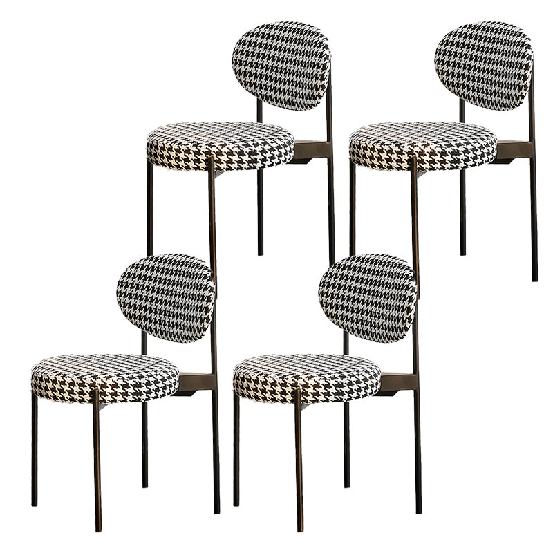 Industrial Metal Dining Room Chair Open Back Dining Side Chair