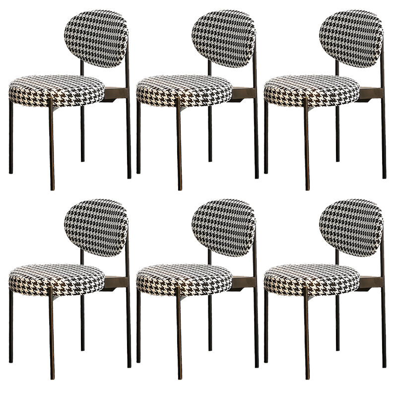Industrial Metal Dining Room Chair Open Back Dining Side Chair