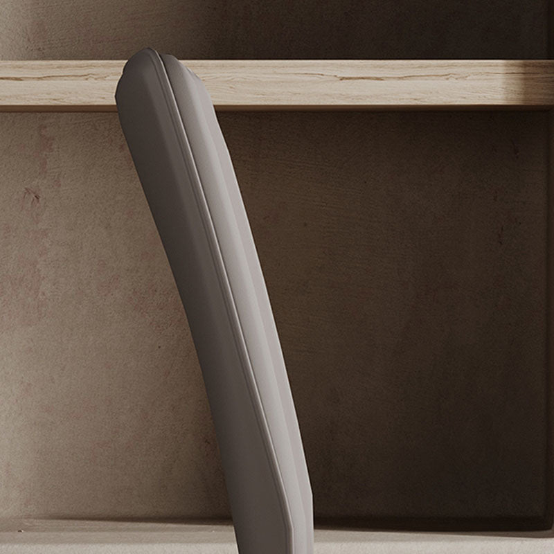 Designer Style Armless Chair Leather Parsons Back Chair for Restaurant