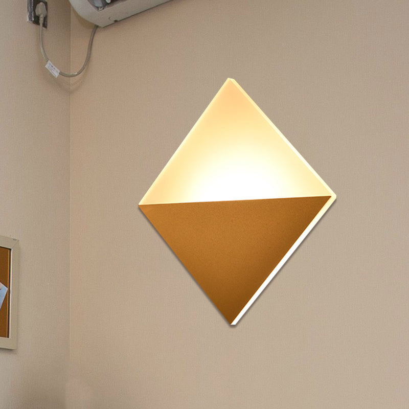 Lampada a parete a led da 8 "con tonalità acrilica ombra bianca/bianca a parete quadrata funce