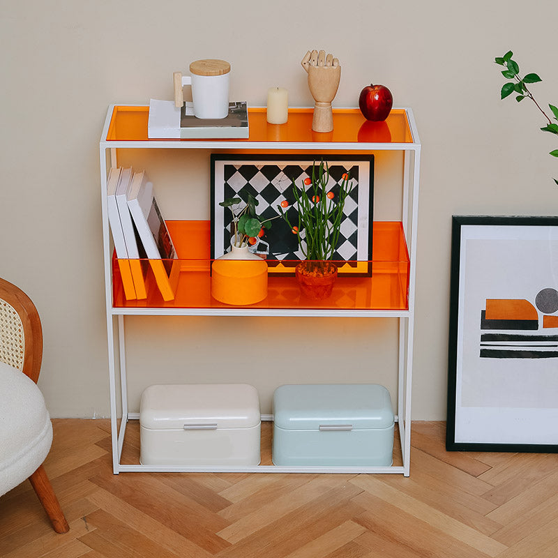 10" Wide Contemporary Shelf Bookcase Acrylic Open Back Bookcase