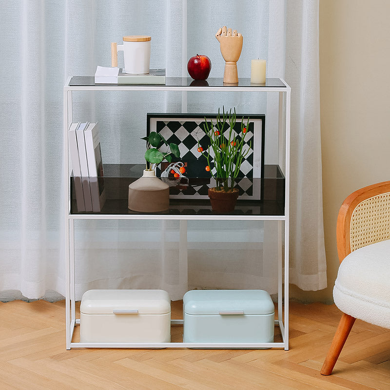 10" Wide Contemporary Shelf Bookcase Acrylic Open Back Bookcase