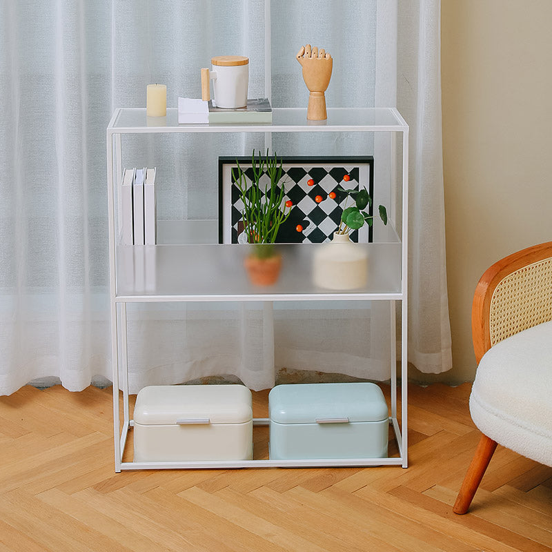 10" Wide Contemporary Shelf Bookcase Acrylic Open Back Bookcase