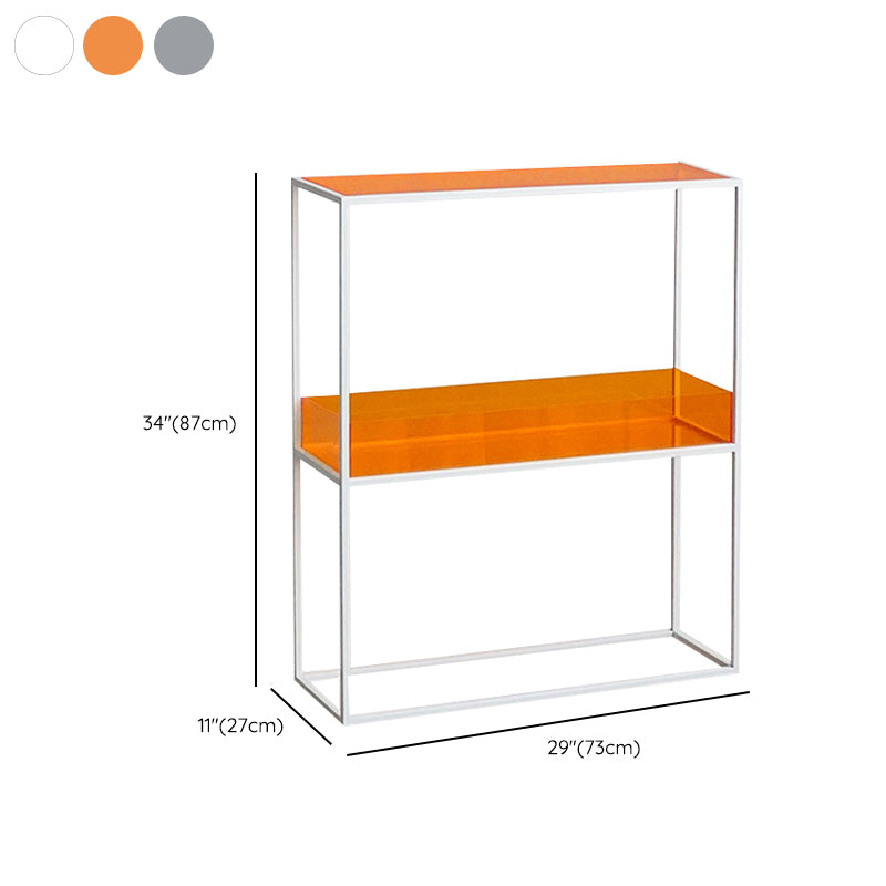 10" Wide Contemporary Shelf Bookcase Acrylic Open Back Bookcase