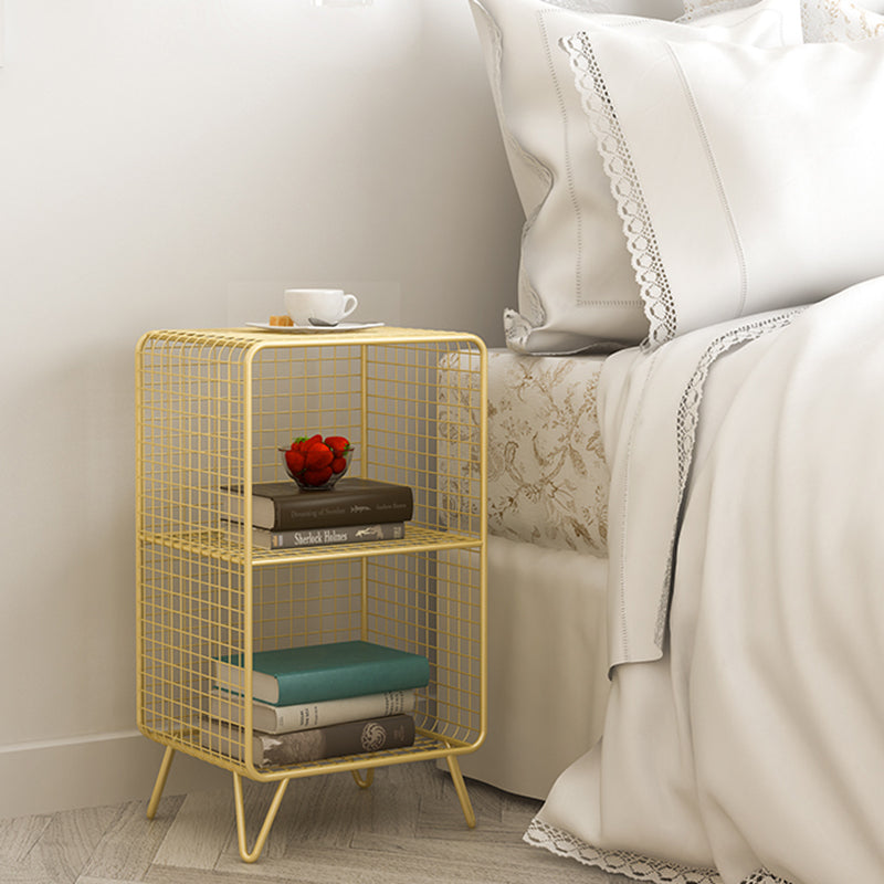 11" Wide Glam Shelf Closed Back Metal Shelves Included Bookcase