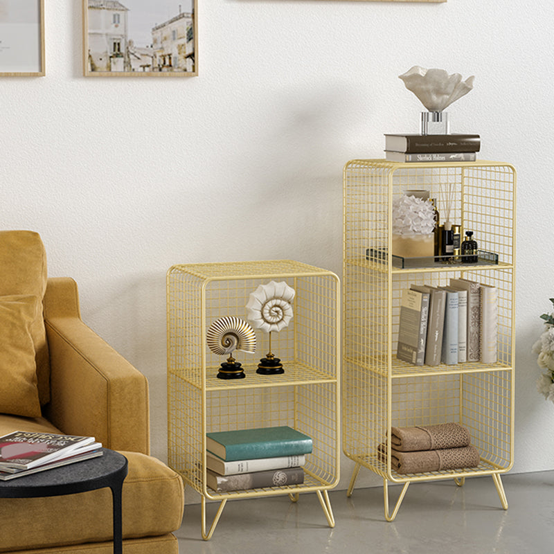 11" Wide Glam Shelf Closed Back Metal Shelves Included Bookcase