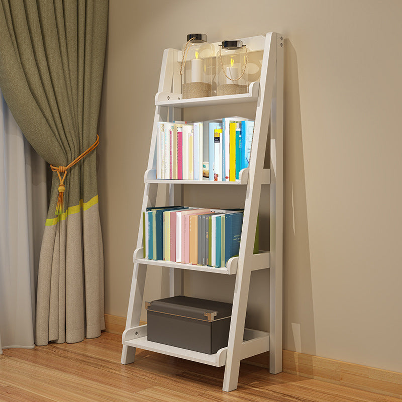 Modern Vertical Open Shelf Bookcase Study Room Wooden Book Shelf with 4 Shelves