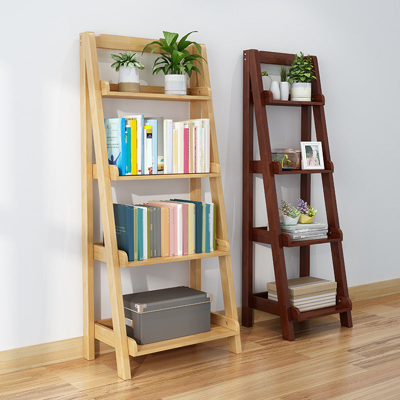 Modern Vertical Open Shelf Bookcase Study Room Wooden Book Shelf with 4 Shelves