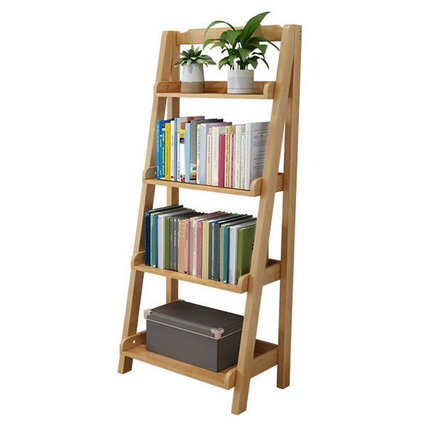 Modern Vertical Open Shelf Bookcase Study Room Wooden Book Shelf with 4 Shelves