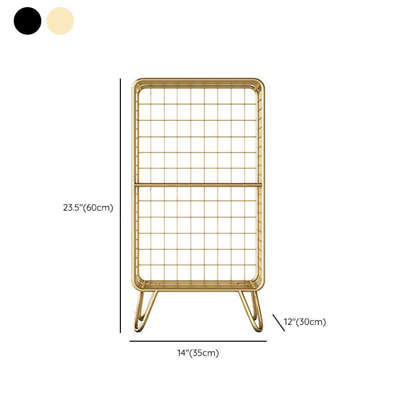 Glam Metal Bookshelf Standard Shelf Bookcase for Home Office 11.8" W